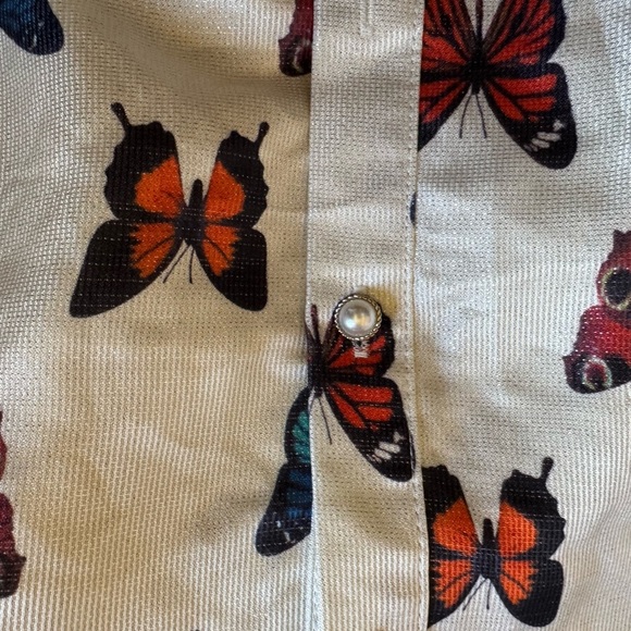 Gracia Cream and Brown A-Line Sundress with Peter Pan Collar - Picture 4 of 7